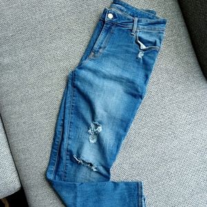 Rock star old navy kid rise skinny distressed jeans